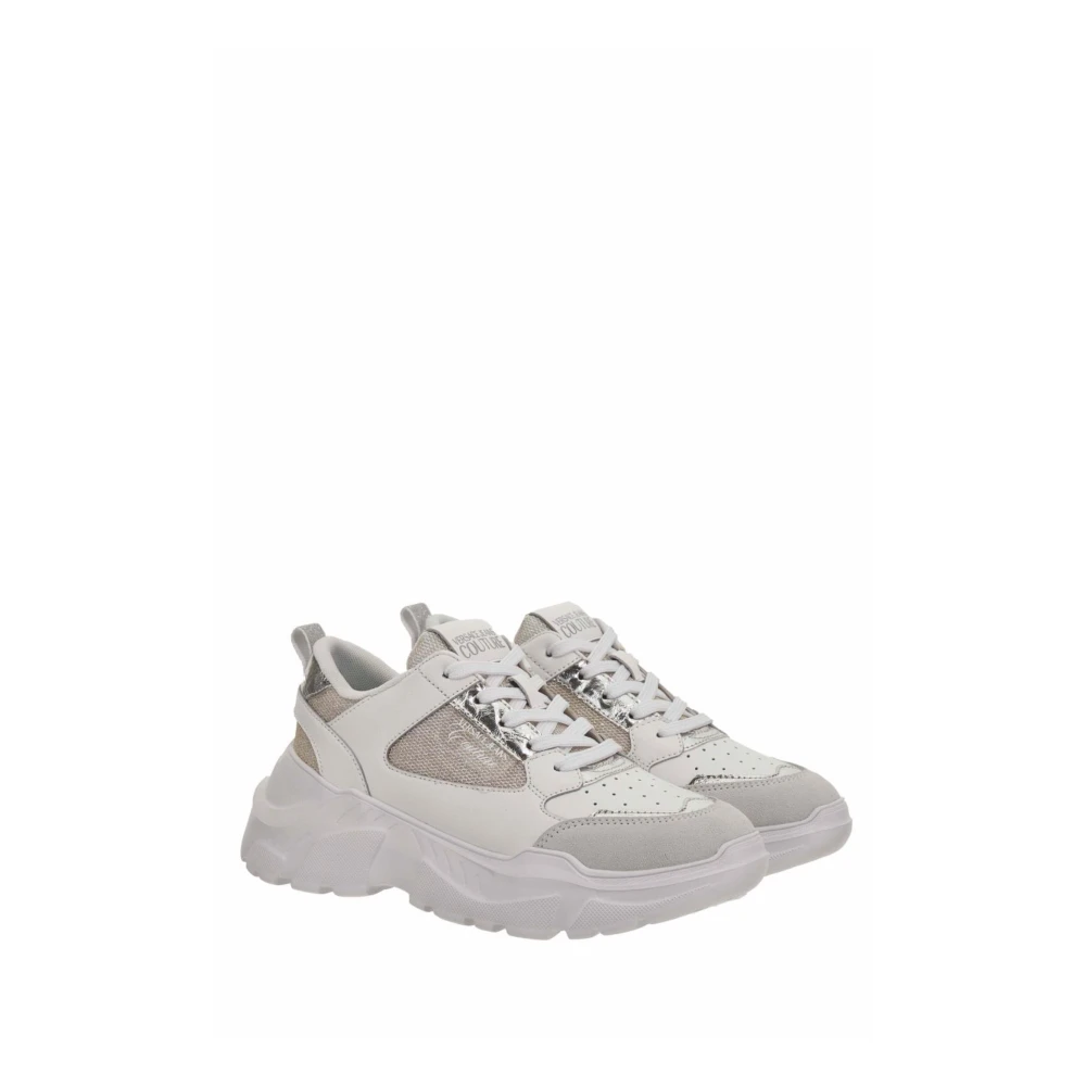 Versace Jeans Couture Logo Perforated Sneakers Dames Schoenen Bruin