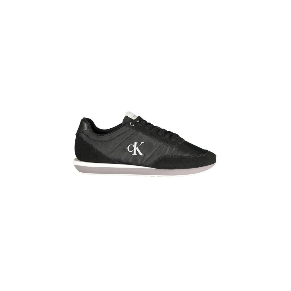 Calvin Klein Men's Black Sneakers, 12 Uk, Polyester Sneaker With Sleek Design And Comfort