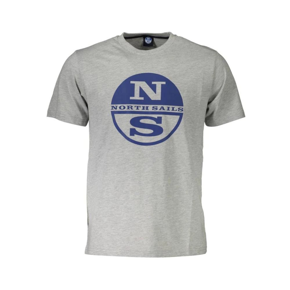 North Sails Men's Gray Iconic Print Cotton T-Shirt Medium