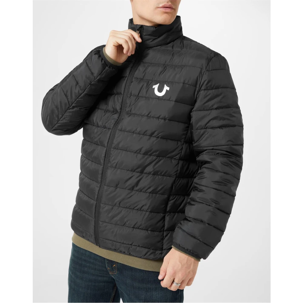True Religion Horseshoe Logo Puffer Jacket Black Heren