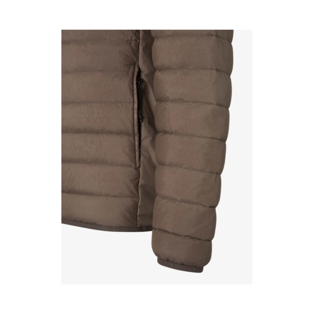 Stone Island Lichtbruine donsjas Geweven Kamers Brown Heren