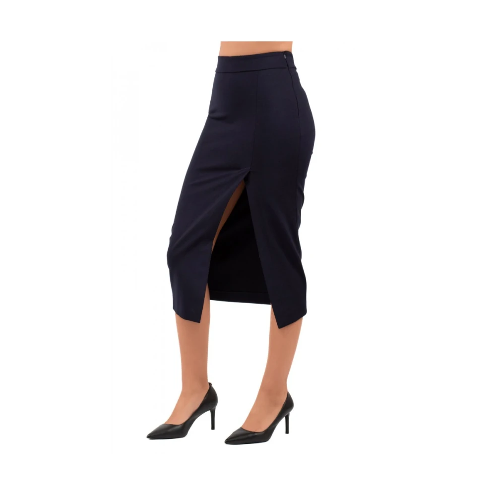 Hanita Elegante Geplooide Rok Blue Dames