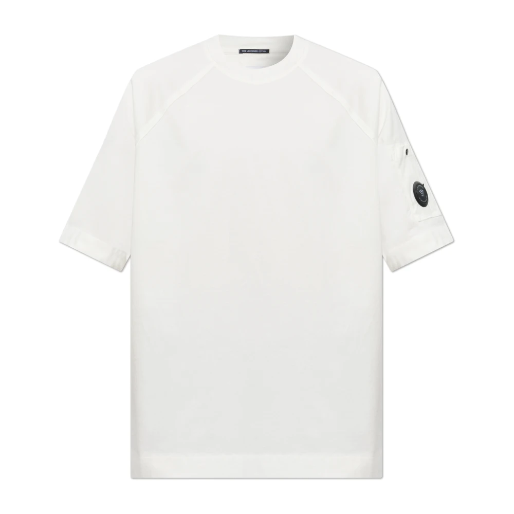 C.p. Company Men's White C. P. Company Short Sleeve Lens T-Shirt - Image 2