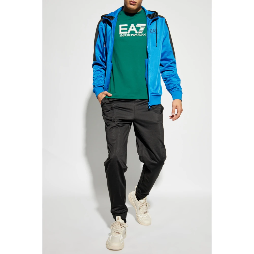 Emporio Armani EA7 Katoenen T-shirt Green Heren