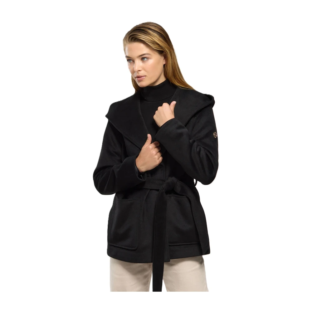 Hollies Elegante Herfstjas met Luxueus Gevoel Black Dames