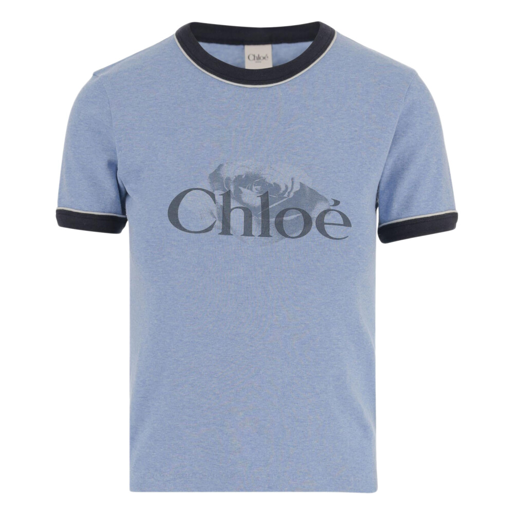Chloe ロゴ刺繍Tシャツ　新未使用　タグ付 Chloe（クロエ）の「＜Chloe（クロエ）＞LOGO Tシャツ □□□（T