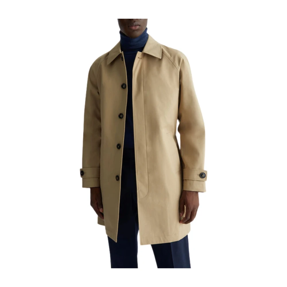 Liu Jo Elegant Polyester Trench Coat Gray Heren