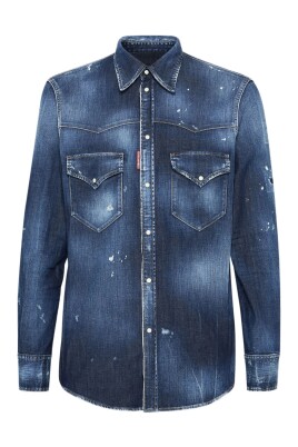 chemise-western-mode-bleu-marine