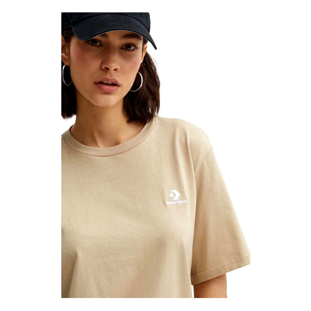 Converse Go-To Geborduurde Ster Chevron T-shirt Brown Dames