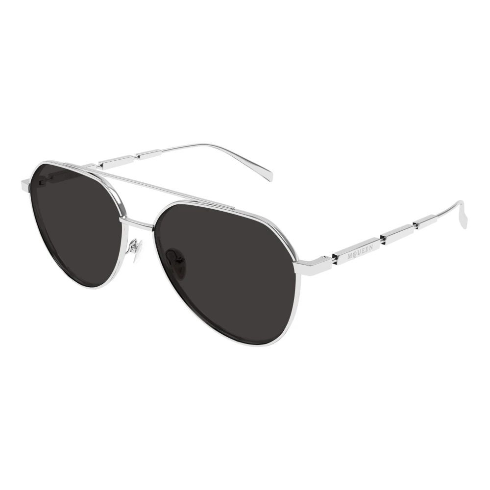 Alexander Mcqueen Men's Gray Sunglasses, 59 Mm, Silver/Grey Sunglasses Am0478s