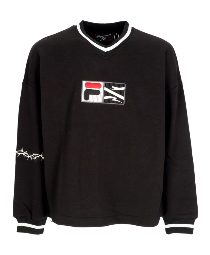 v-hals-pullover-sweatshirt-zwart