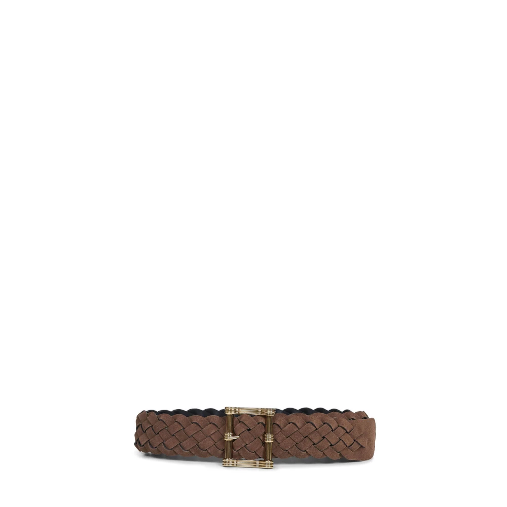 Etro Brun Vändbart Vävt Läderbälte