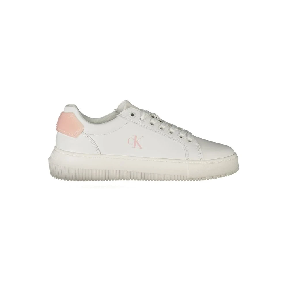Calvin Klein Women's White Leather Sneaker