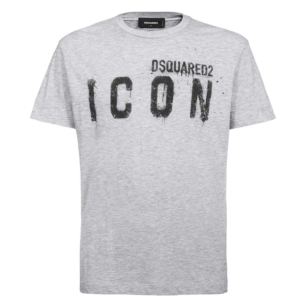 Dsquared2 Men's Gray Tops, Male,, Stylish T-Shirt Art S79gc0040 2XL