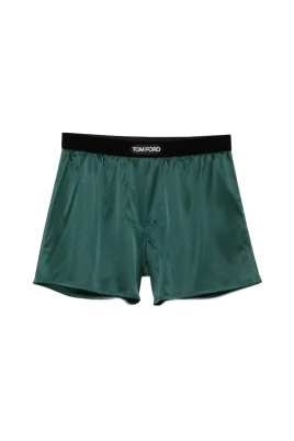 Satin Logo-Waist Boxer Briefs