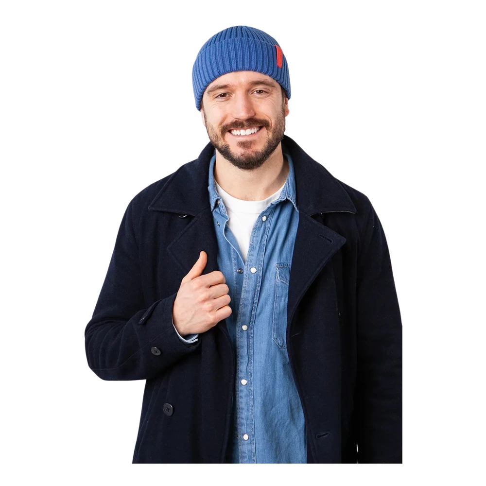 Barts Korte Fisherman Beanie Muts Blue Unisex
