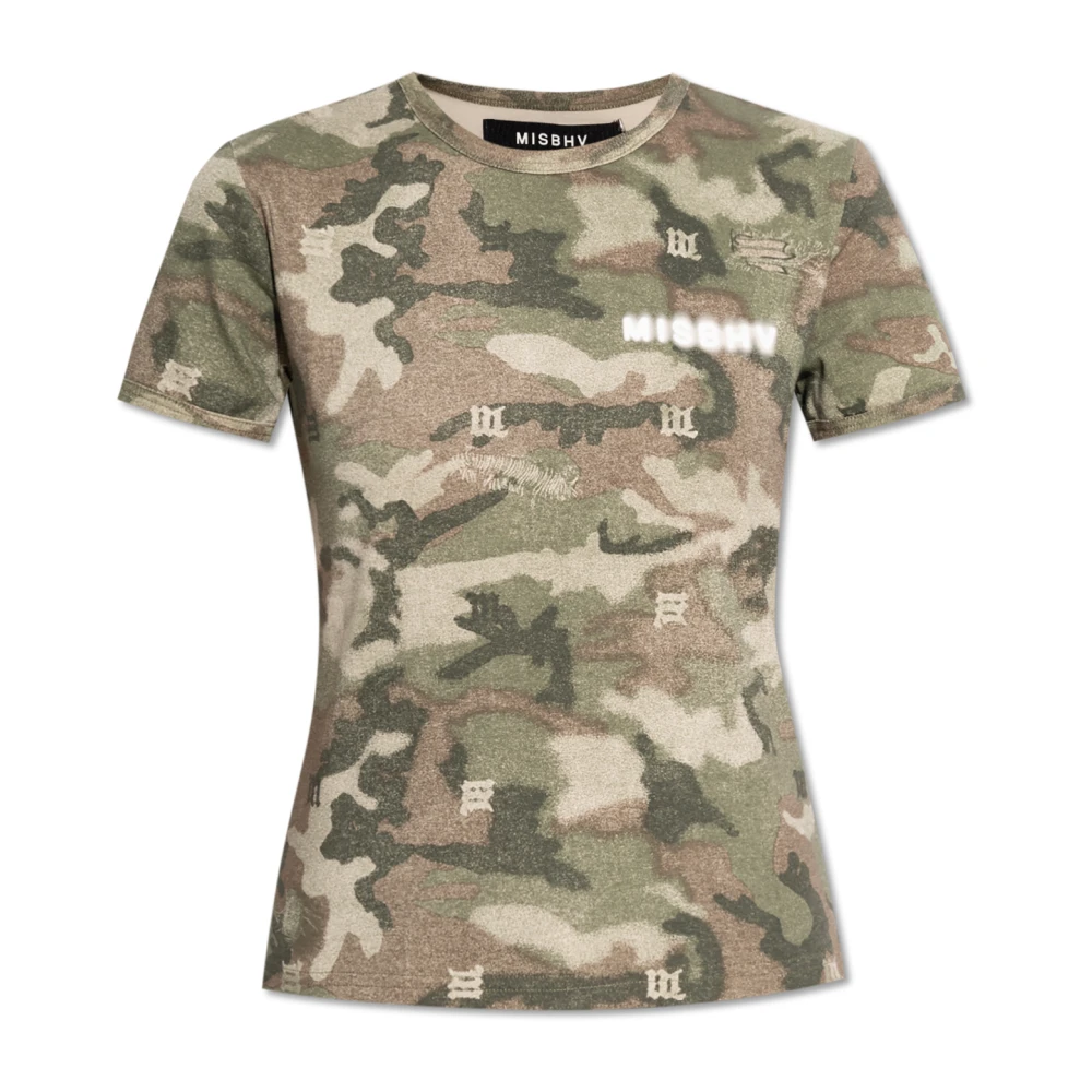 Misbhv T-shirt met grappig motief Green Dames