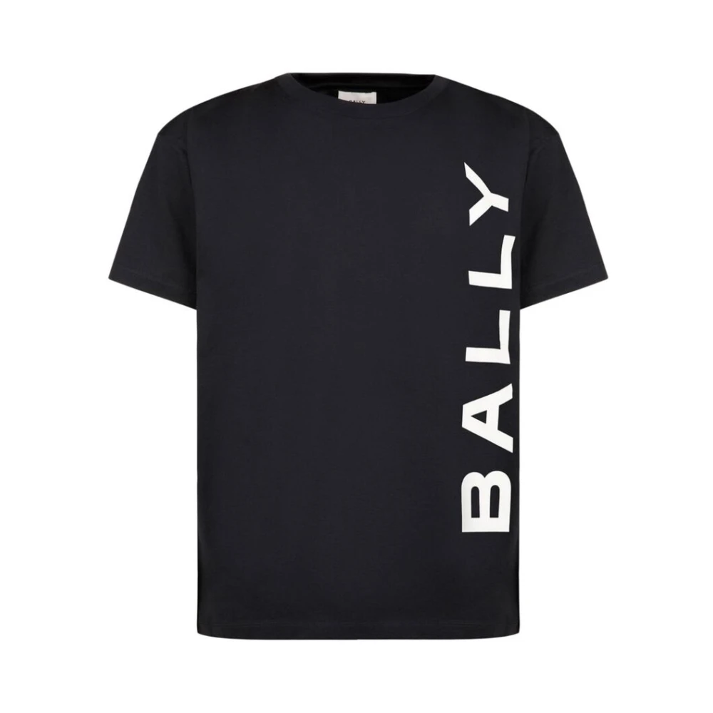 Bally Organisch Katoenen Logo Print T-shirt Black Heren