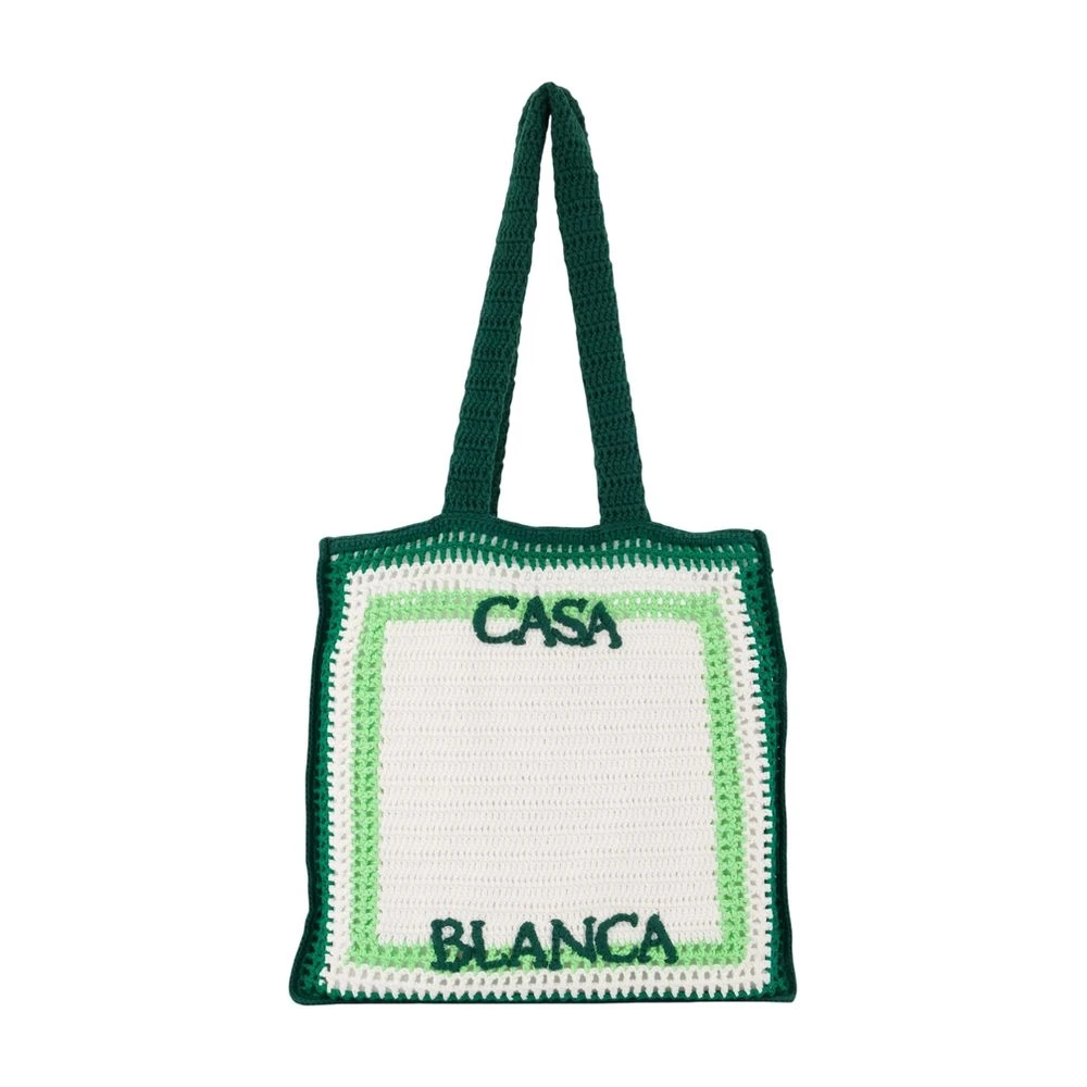 Casablanca Shopping Bags, Unisex, One Size, Crochet Shopper Bag Green