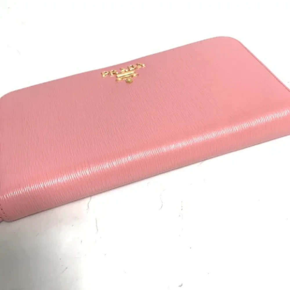 Prada Vintage Pre-owned Leather wallets Pink Dames