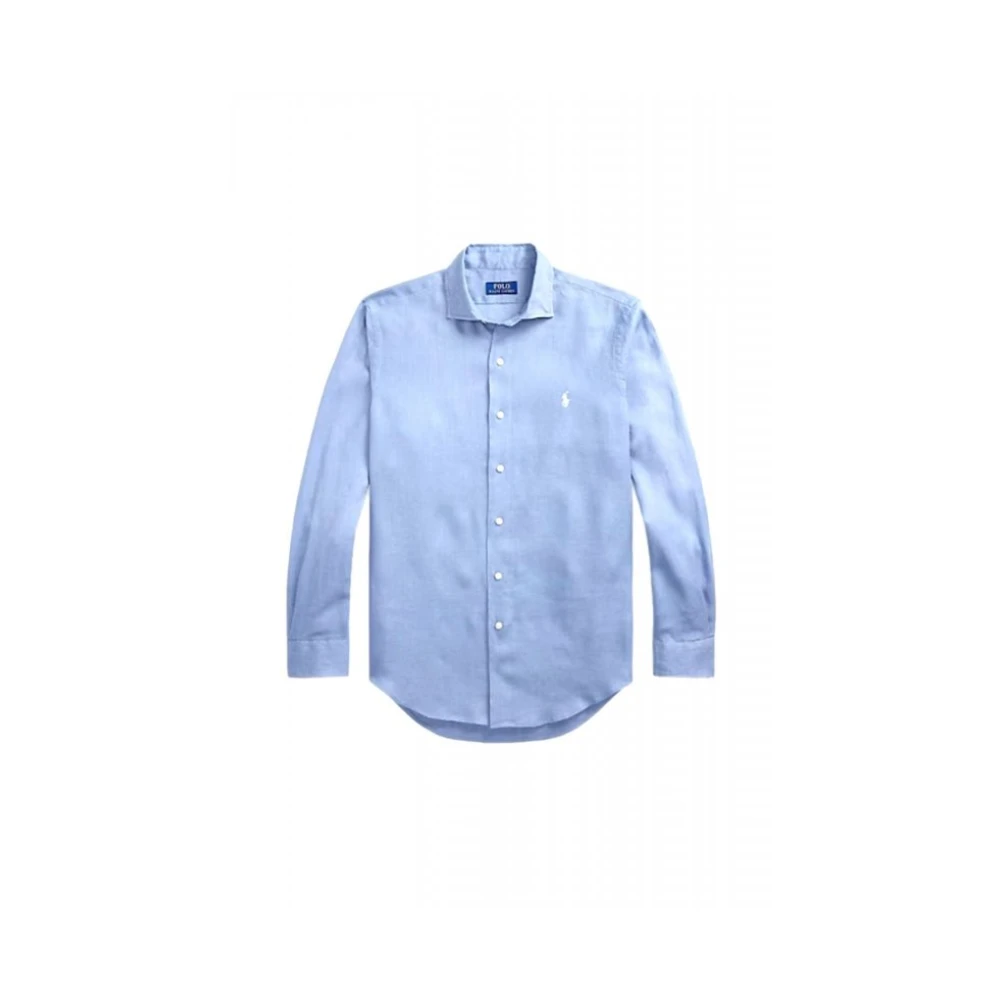 Ralph Lauren Herren Blau Custom Fit Leinenhemd
