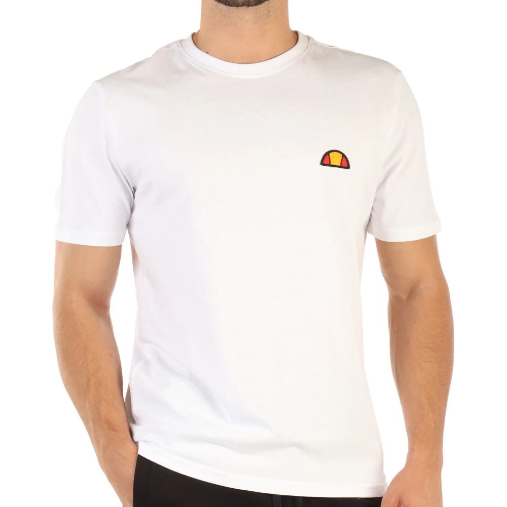 Ellesse Men's White T-Shirts, M, Logo Patch Tee Shirt