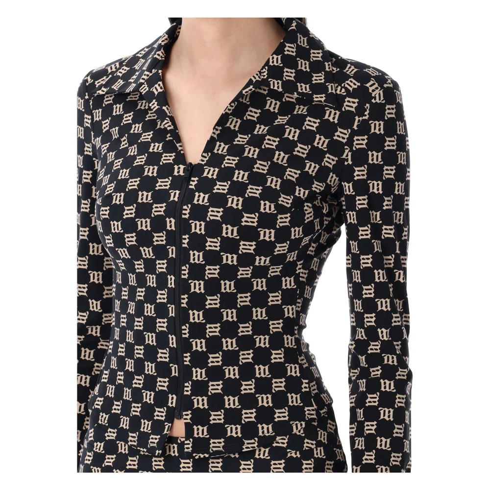 Misbhv Monogram Lara 90's Zwart Beige Shirt Black Dames