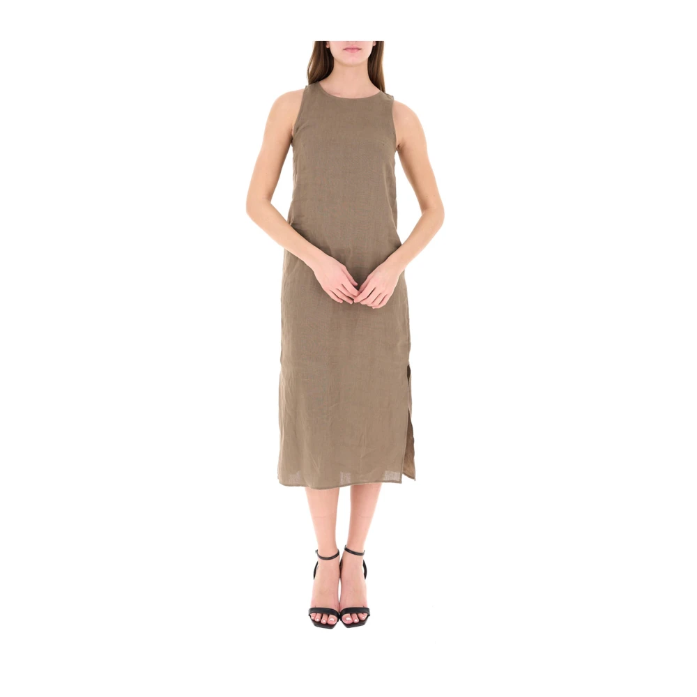 Marella Women's Brown Emme Midi Dress - Midi Dresses - L - Dresses