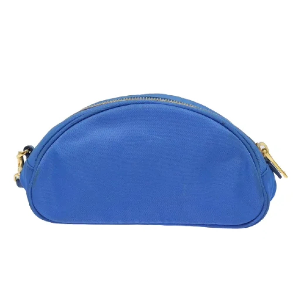 Prada Vintage Pre-owned Nylon pouches Blue Dames