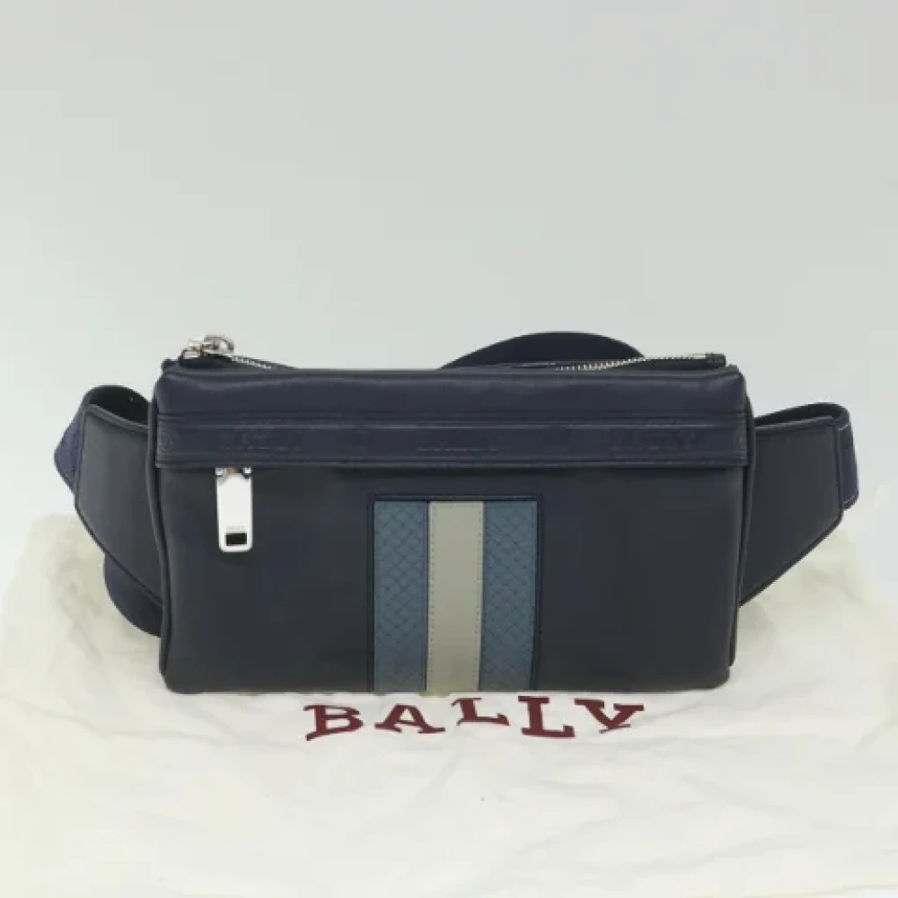 Bally Pre-owned Leather crossbody-bags Blue Dames
