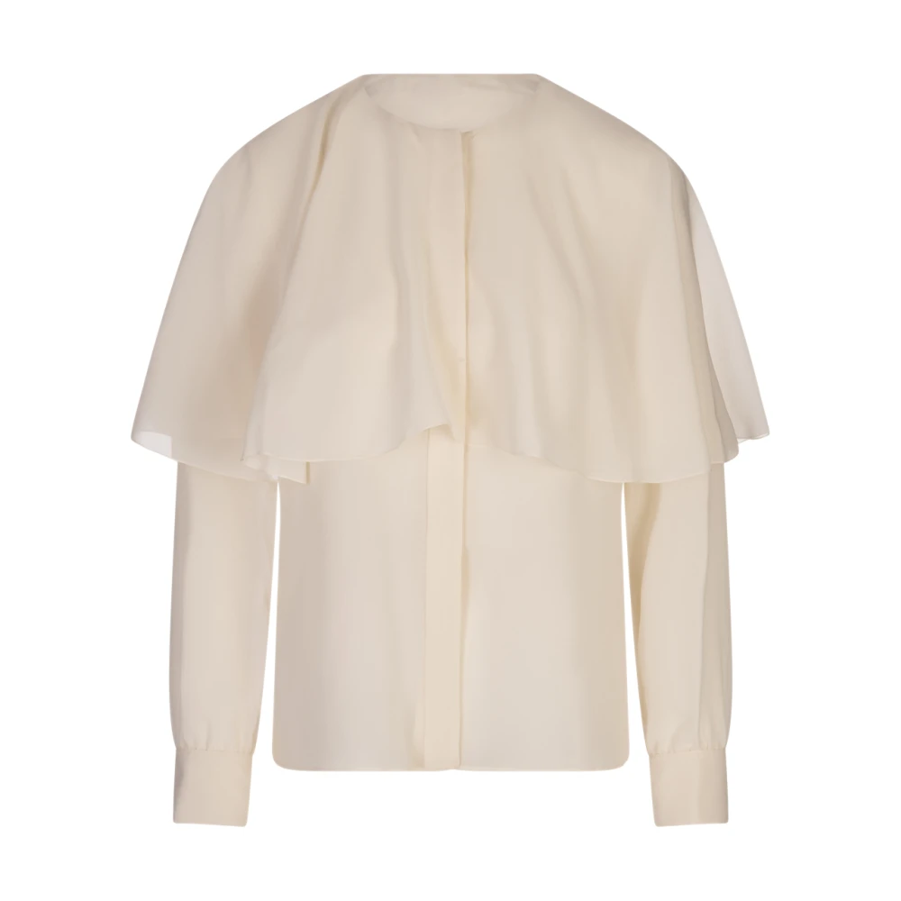 Chloé Roze Zijden Georgette Cape Blouse Pink Dames