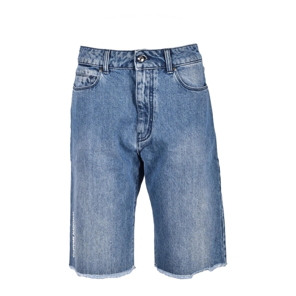 Costume National Moderne Bermuda Shorts van Katoen Blue Dames