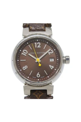 Pre-owned Tambour Monogram Stainless Steel Quartz