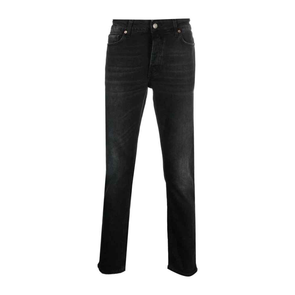 Haikure Zwarte Slim-Fit Stretch Katoenen Jeans Black Heren