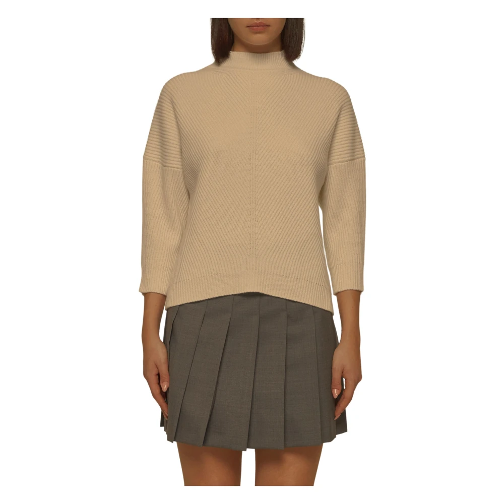 Max Mara Studio Gebreide Wol Kasjmier Trui Brown Dames