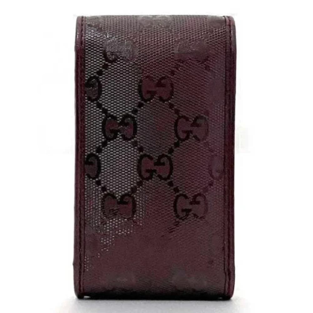 Gucci Vintage Pre-owned Leather home-office Red Heren