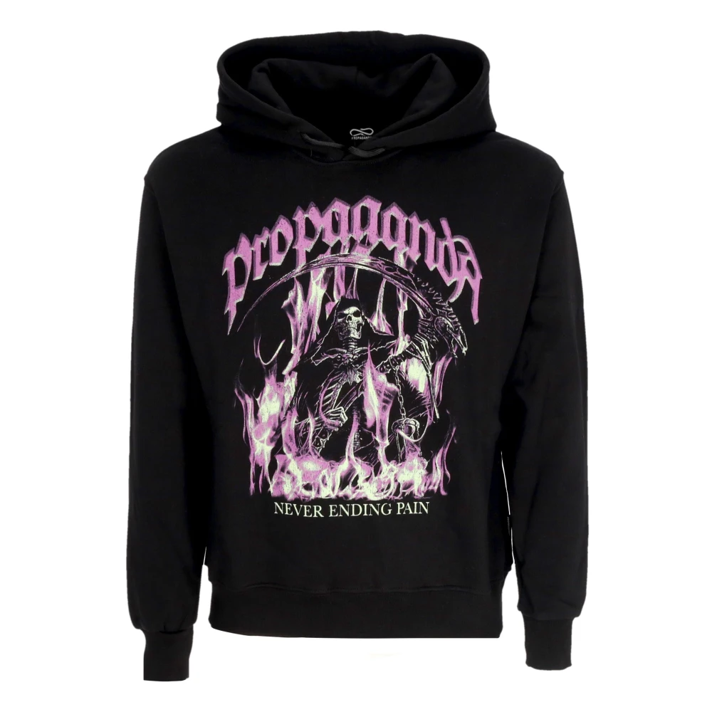 Propaganda Zwarte hoodie met voorzak Black Heren