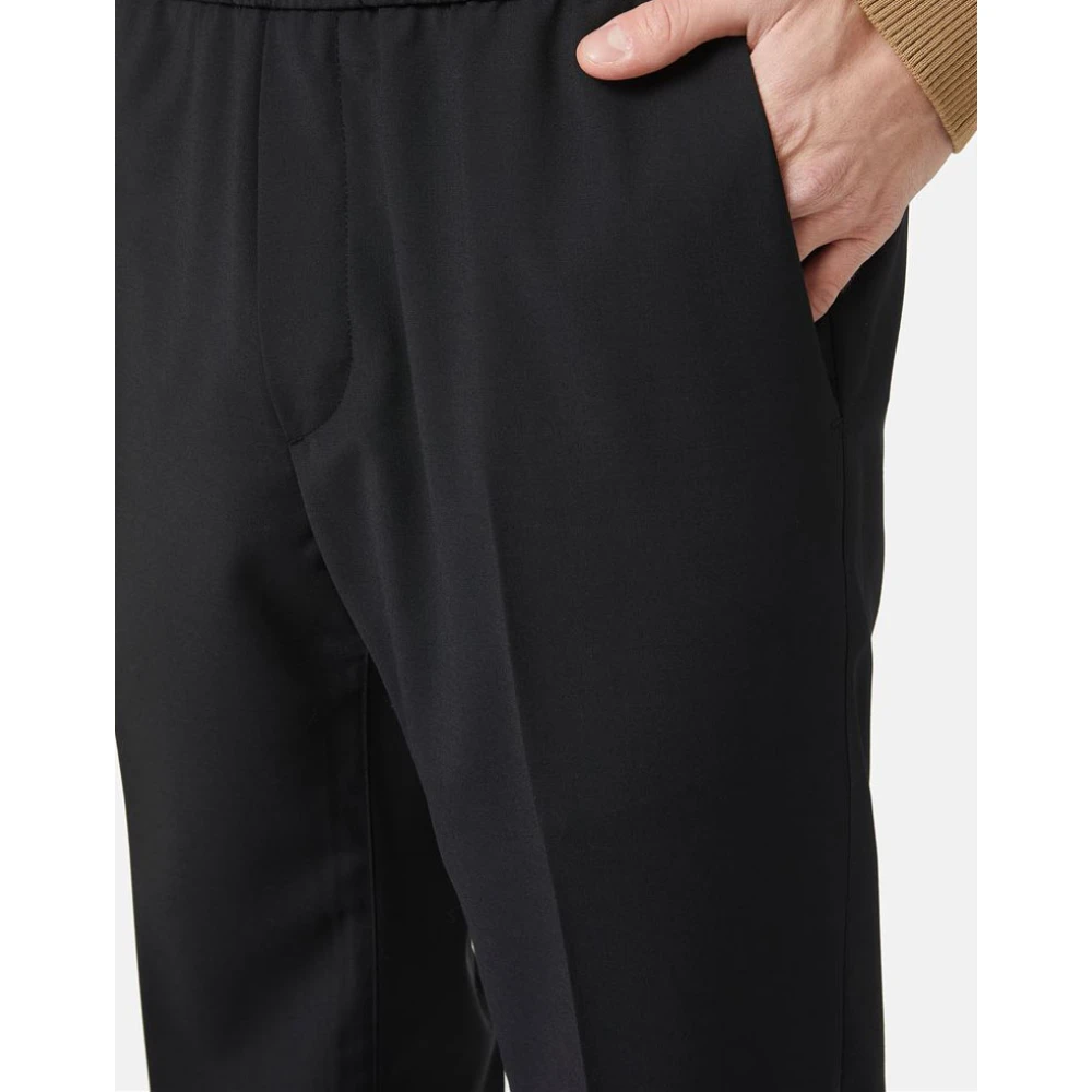 Iceberg Wollen broek met logo Black Heren