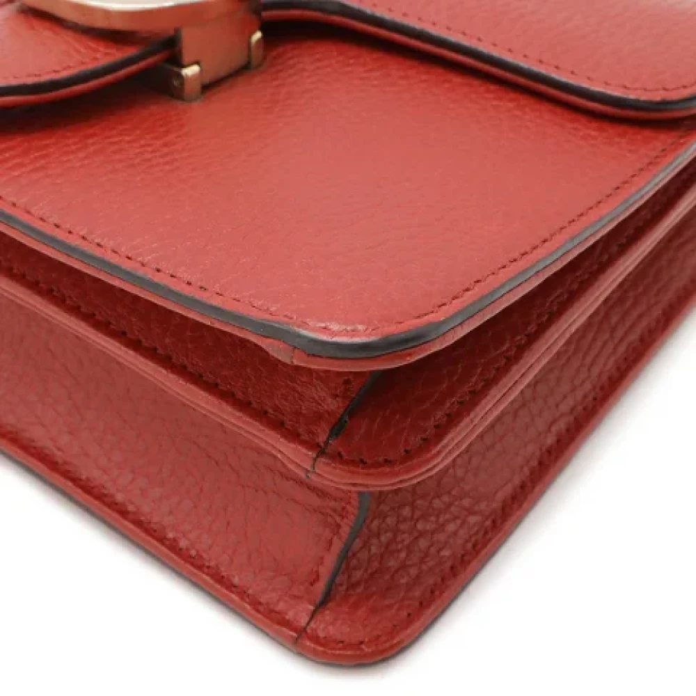 Gucci Vintage Pre-owned Leather gucci-bags Red Dames