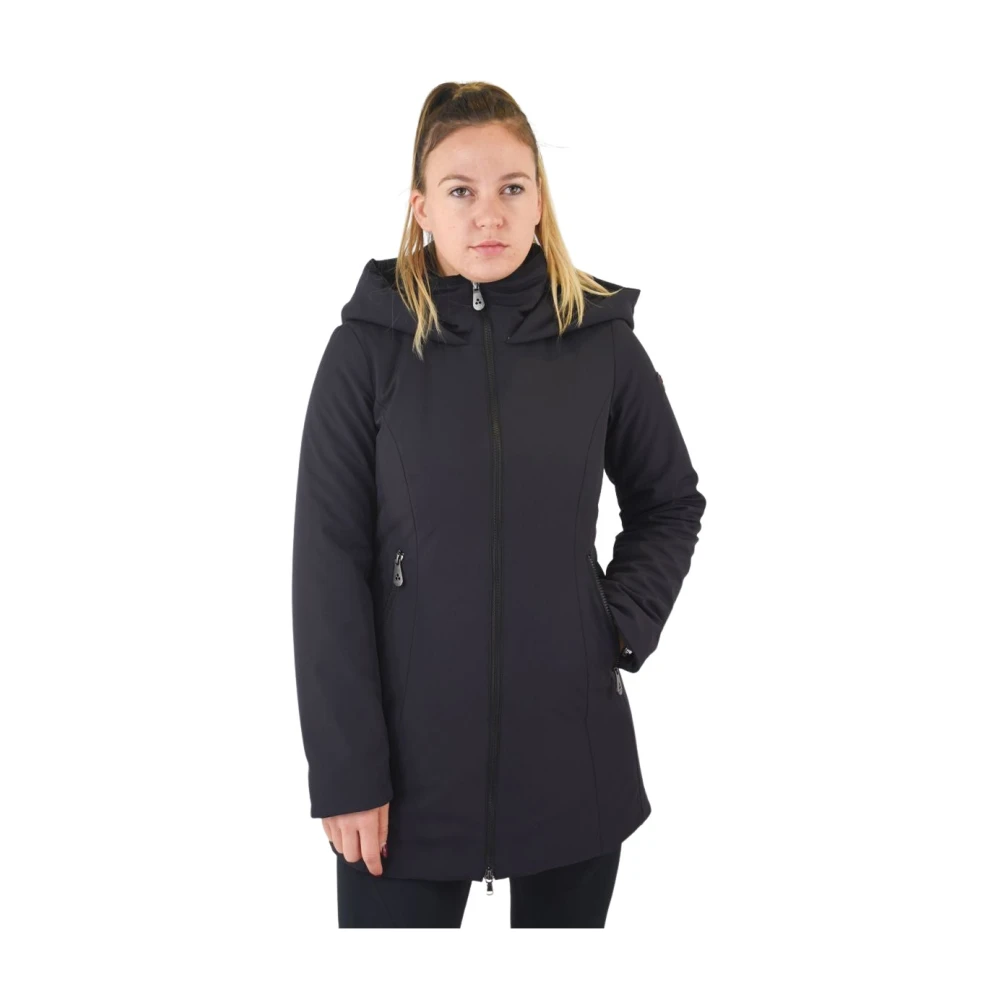 Peuterey Lång Fullzip Dunjacka med Huva Blue, Flicka