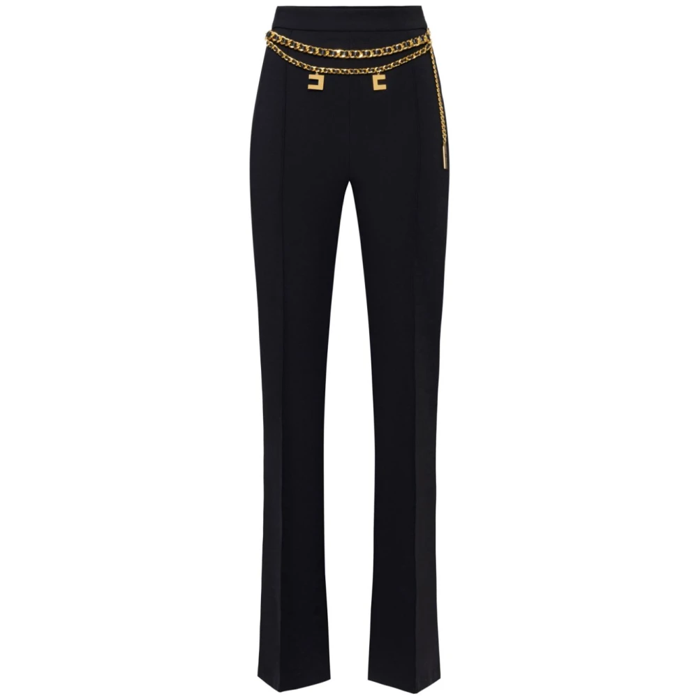 Elisabetta Franchi Palazzo Broek met Kettingriem Black Dames