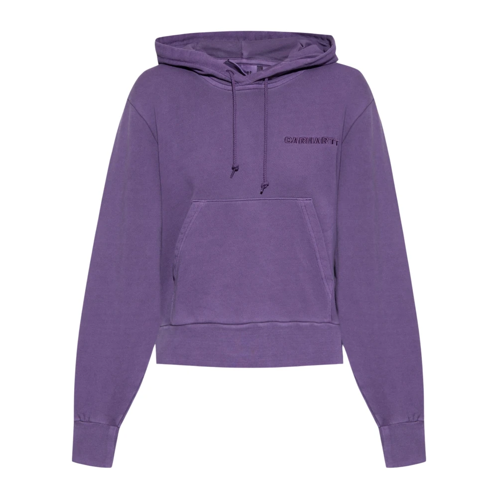 Carhartt Wip Logo hoodie Purple, Dam