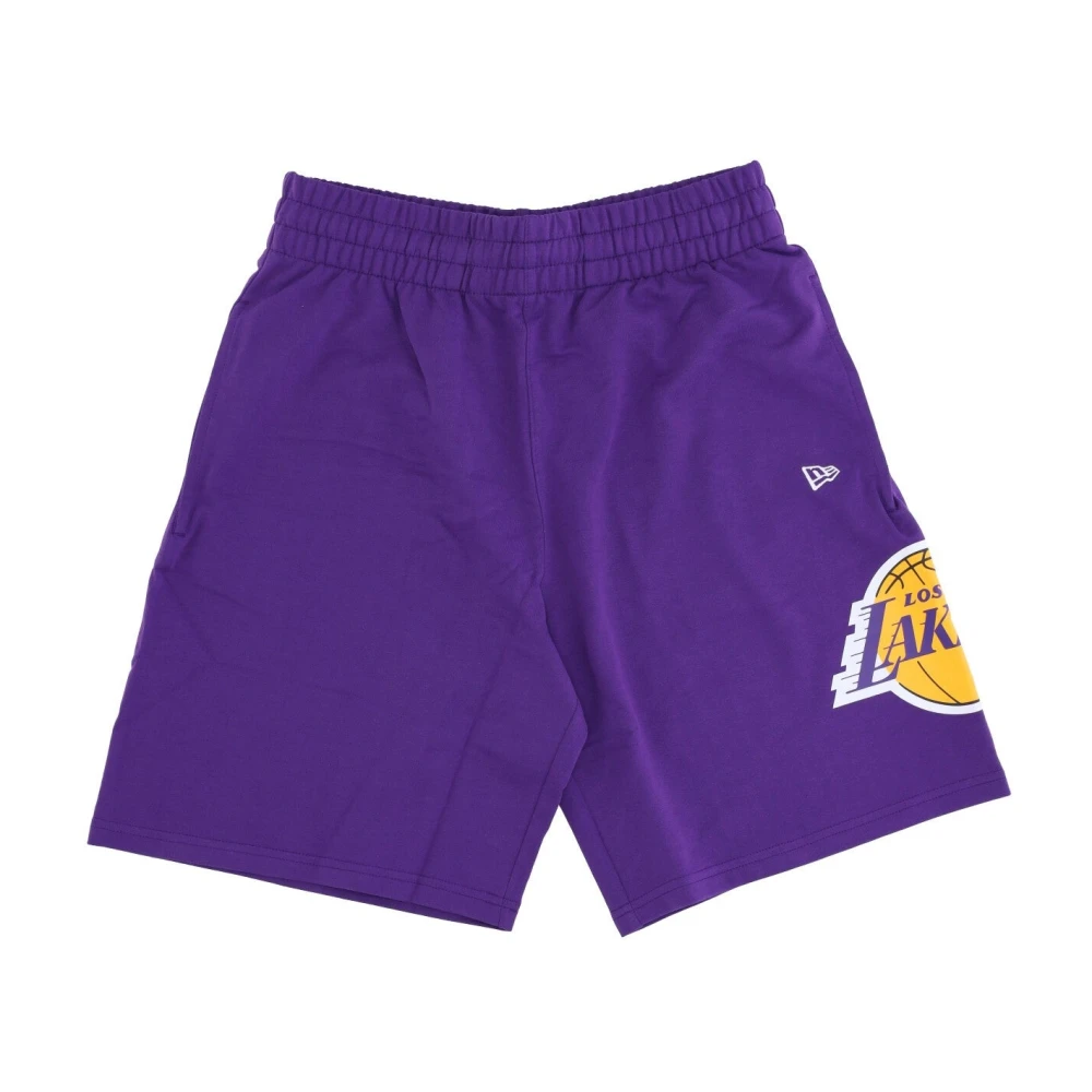 New era Lakers Team Logo Shorts Paars Purple Heren
