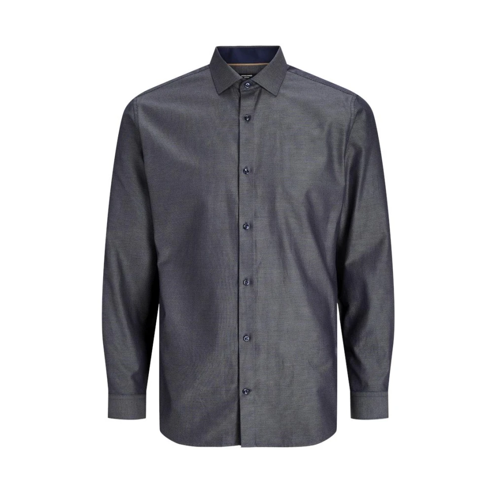 jack & jones Blauw Detail Overhemd Lange Mouwen Blue Heren