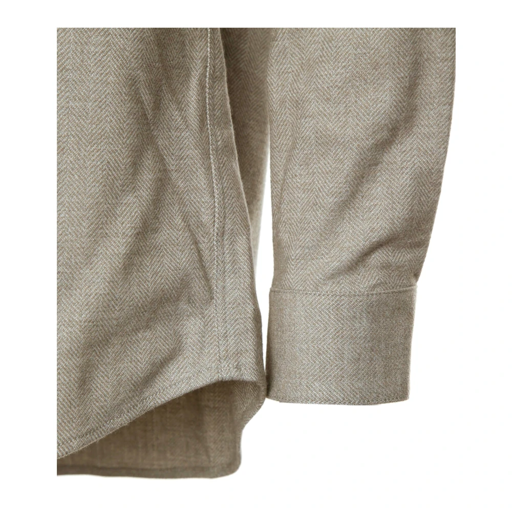 drykorn Kent Kraag Shirt in Melange Stijl Beige Heren