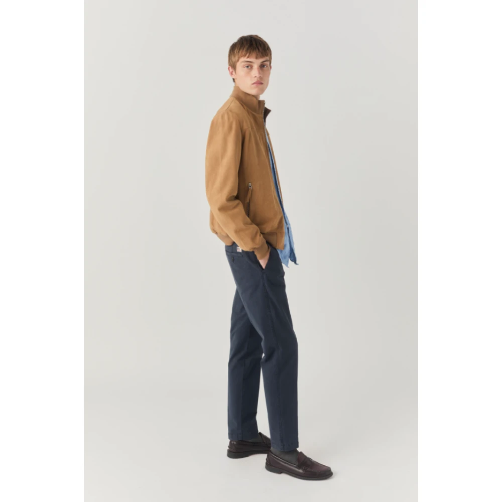 Roy Roger's Katoenen Gewassen Broek Blue Heren