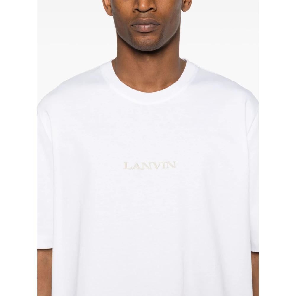 Lanvin Geborduurd Loop T-Shirt White Heren
