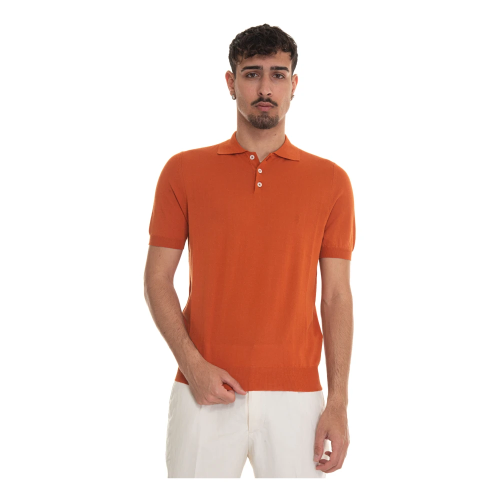 Hindustrie Lichtgewicht katoenen poloshirt Orange Heren