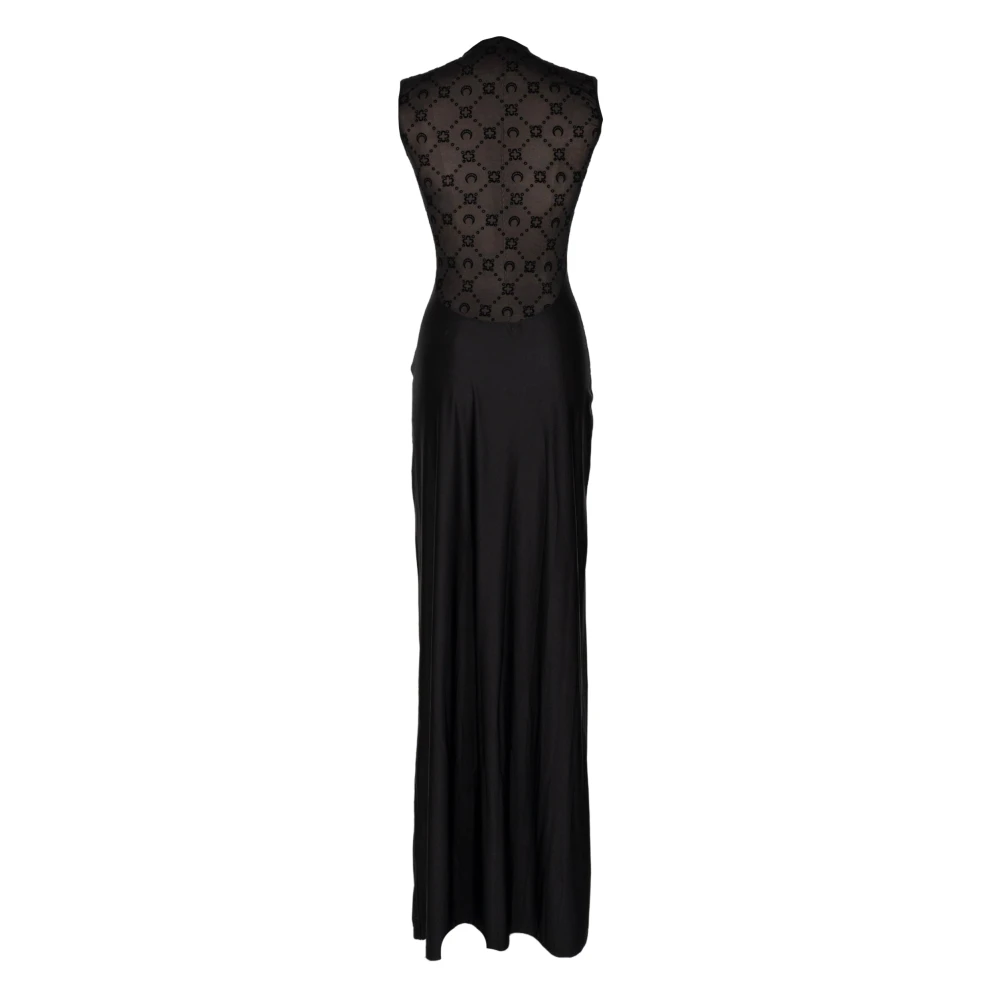 Marine Serre Zwarte Tankjurk met Moonogram Paneel Black Dames