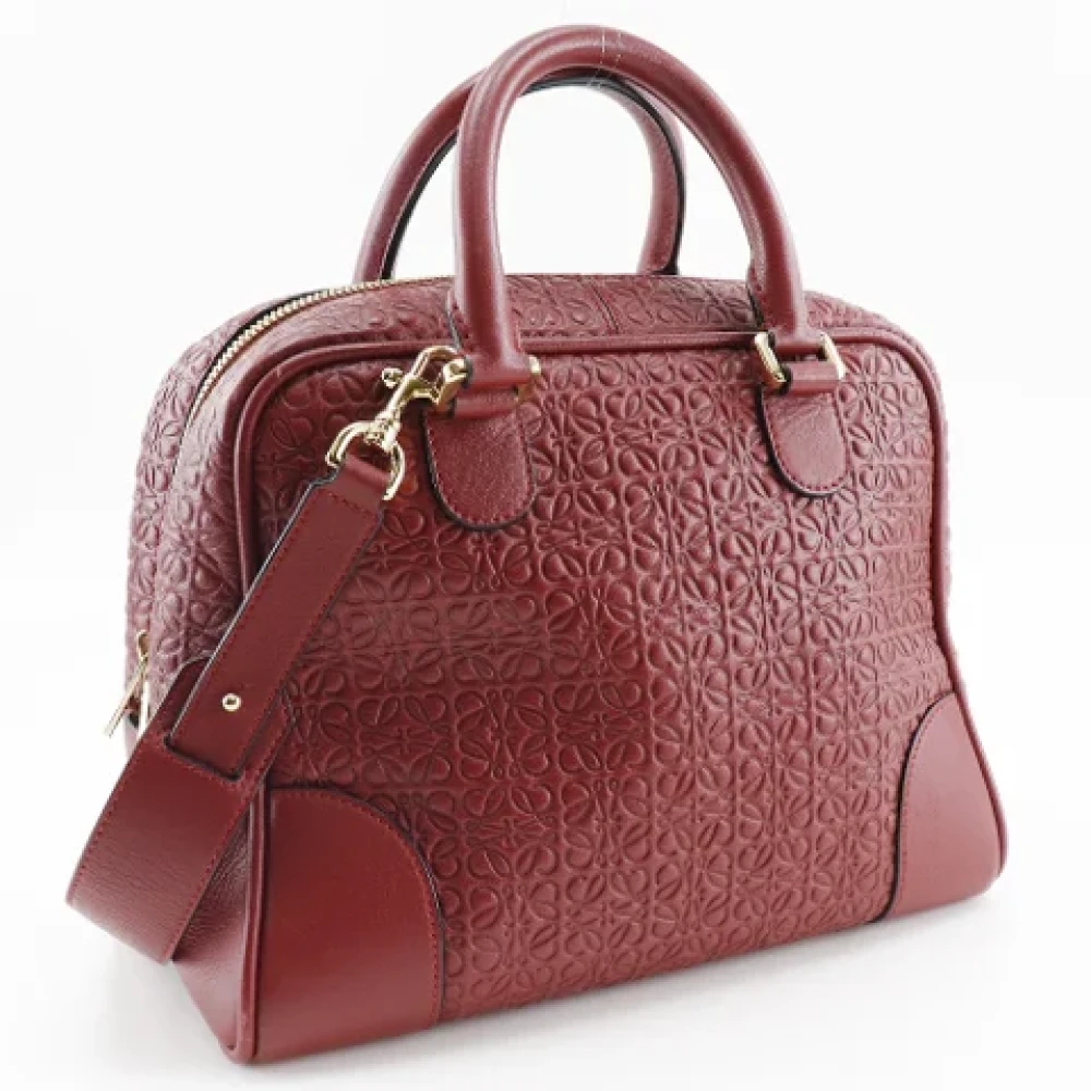 Loewe Pre-owned Leather handbags Red Dames